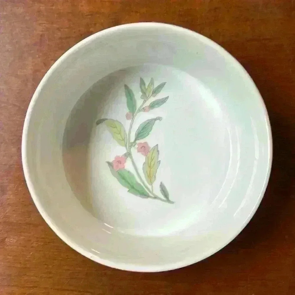 Shafford Herbs And Spices Porcelain Souffle Baking Dish Oven To Table Vintage 70
